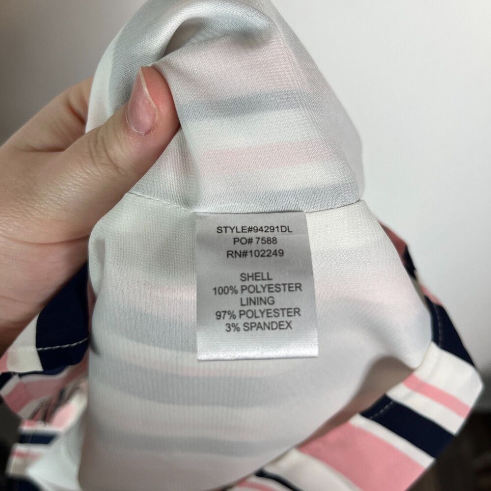Skies Are Blue NWOT Pink Medium Striped off-the-shoulder Mini Dress Size M - Picture 4 of 4